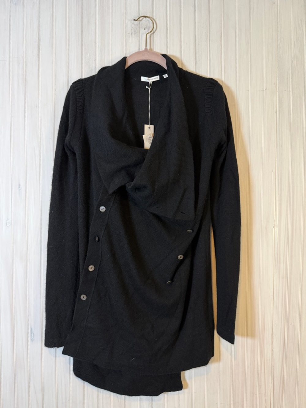 NWT 360 cashmere double breasted sweater cardigan small